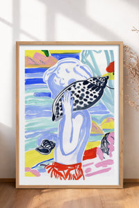 HOMEPACK Ahşap Çerçeveli Tablo Çerçeveli Poster Sanatsal Modern Duvar Dekoru TK-1077