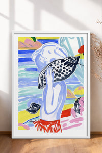 HOMEPACK Ahşap Çerçeveli Tablo Çerçeveli Poster Sanatsal Modern Duvar Dekoru TK-1077
