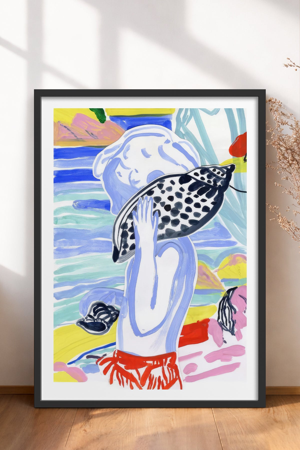 HOMEPACK Ahşap Çerçeveli Tablo Çerçeveli Poster Sanatsal Modern Duvar Dekoru TK-1077