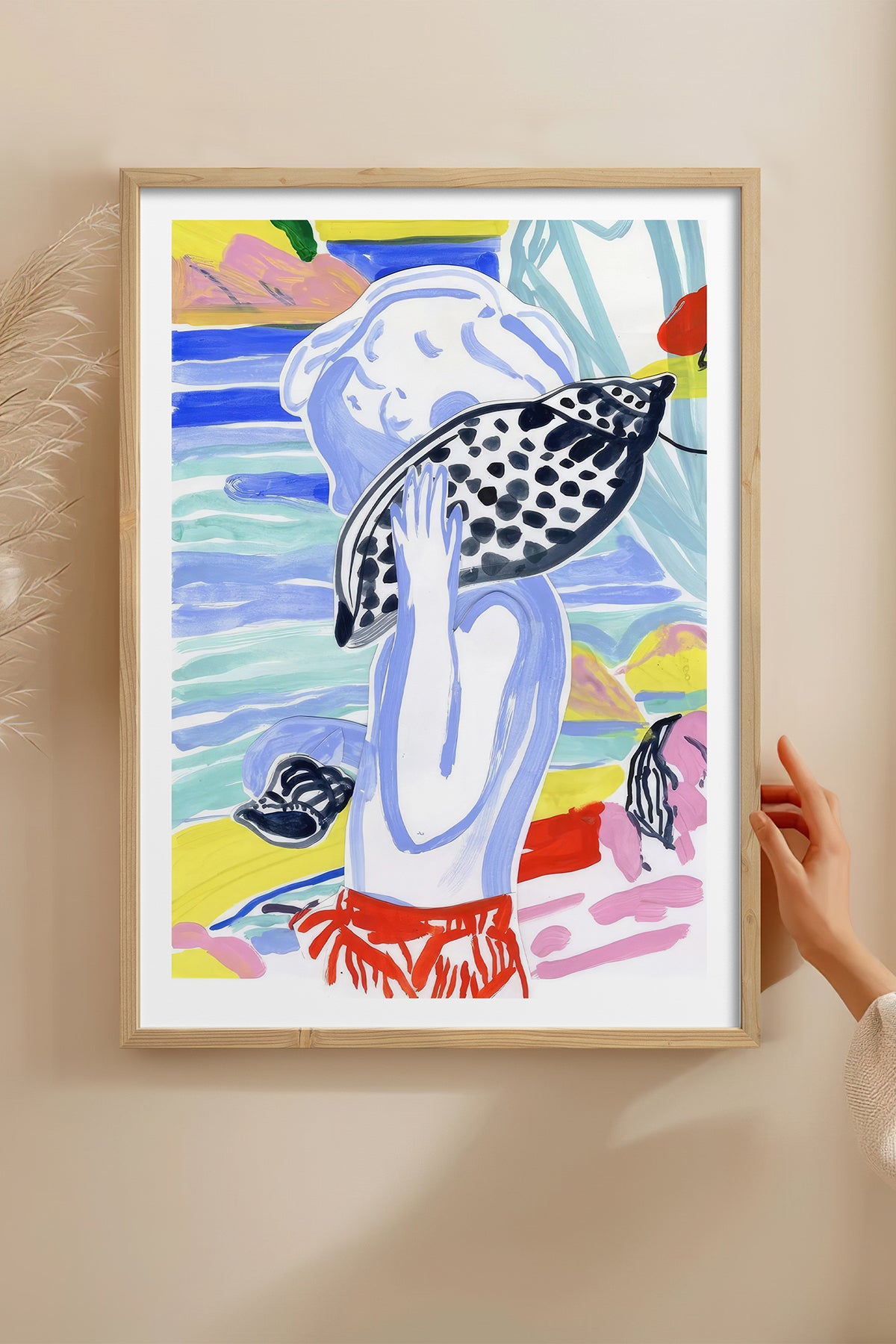 HOMEPACK Ahşap Çerçeveli Tablo Çerçeveli Poster Sanatsal Modern Duvar Dekoru TK-1077