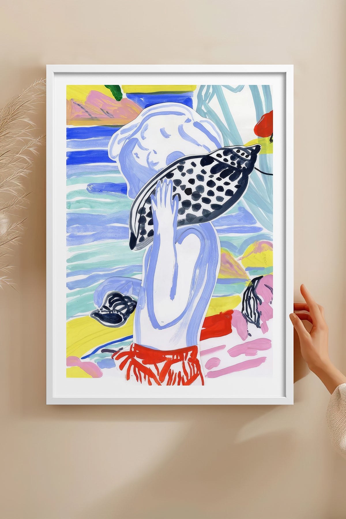 HOMEPACK Ahşap Çerçeveli Tablo Çerçeveli Poster Sanatsal Modern Duvar Dekoru TK-1077