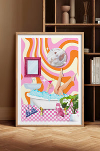 HOMEPACK Ahşap Çerçeveli Tablo Çerçeveli Poster Sanatsal Modern Duvar Dekoru TK-1078