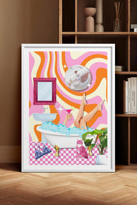 HOMEPACK Ahşap Çerçeveli Tablo Çerçeveli Poster Sanatsal Modern Duvar Dekoru TK-1078
