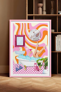 HOMEPACK Ahşap Çerçeveli Tablo Çerçeveli Poster Sanatsal Modern Duvar Dekoru TK-1078