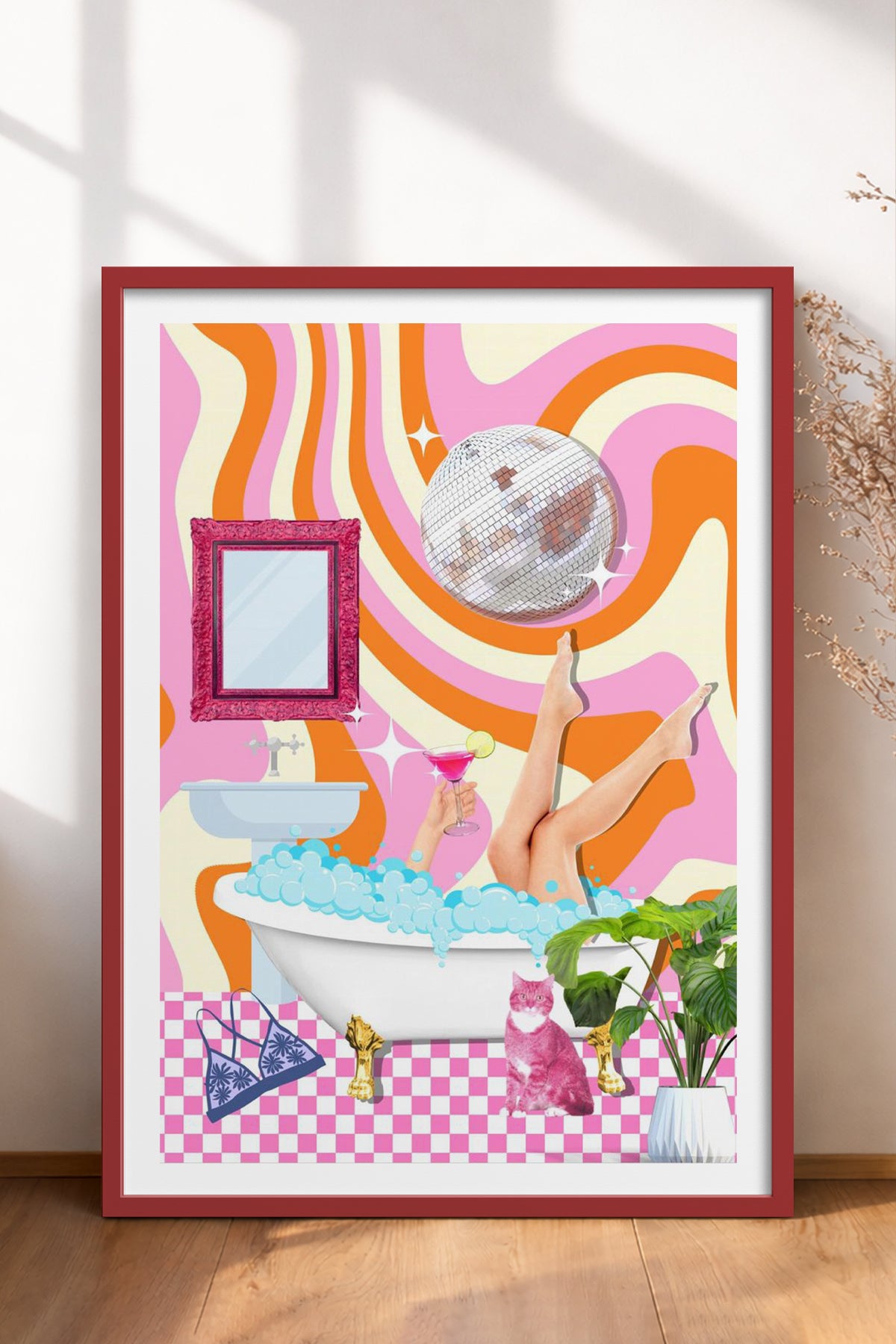 HOMEPACK Ahşap Çerçeveli Tablo Çerçeveli Poster Sanatsal Modern Duvar Dekoru TK-1078