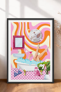 HOMEPACK Ahşap Çerçeveli Tablo Çerçeveli Poster Sanatsal Modern Duvar Dekoru TK-1078