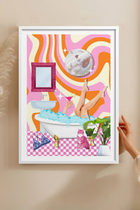 HOMEPACK Ahşap Çerçeveli Tablo Çerçeveli Poster Sanatsal Modern Duvar Dekoru TK-1078
