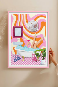HOMEPACK Ahşap Çerçeveli Tablo Çerçeveli Poster Sanatsal Modern Duvar Dekoru TK-1078