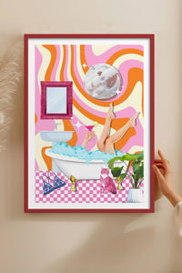 HOMEPACK Ahşap Çerçeveli Tablo Çerçeveli Poster Sanatsal Modern Duvar Dekoru TK-1078