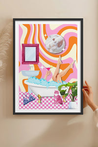 HOMEPACK Ahşap Çerçeveli Tablo Çerçeveli Poster Sanatsal Modern Duvar Dekoru TK-1078