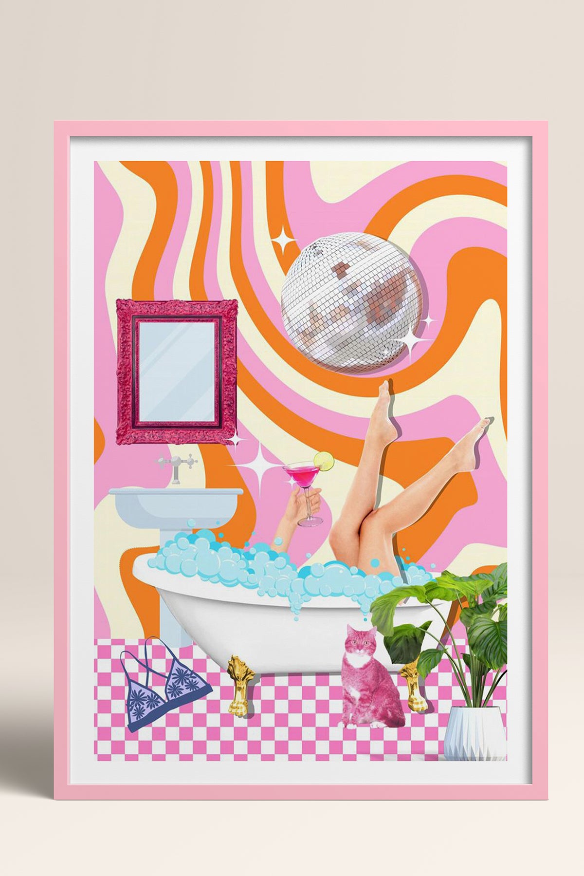 HOMEPACK Ahşap Çerçeveli Tablo Çerçeveli Poster Sanatsal Modern Duvar Dekoru TK-1078