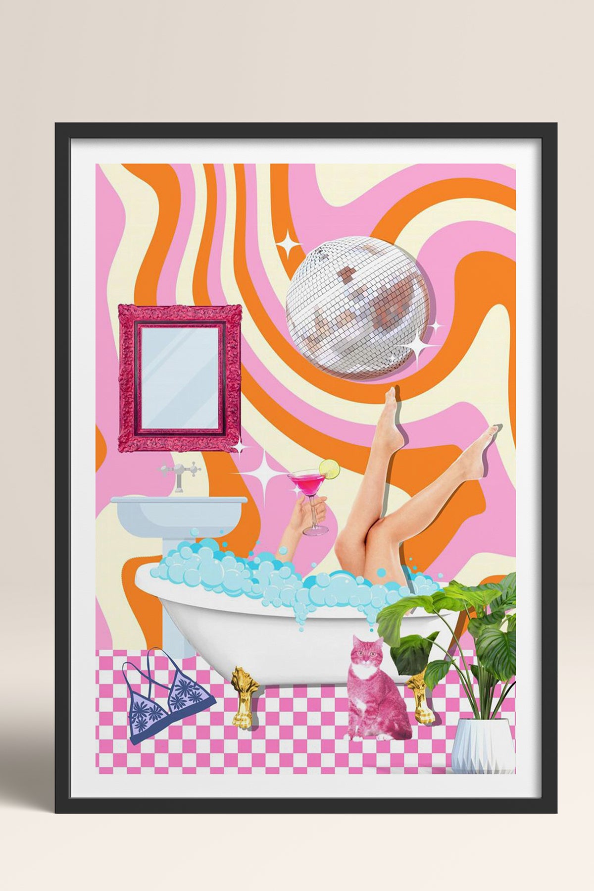 HOMEPACK Ahşap Çerçeveli Tablo Çerçeveli Poster Sanatsal Modern Duvar Dekoru TK-1078