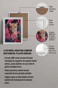 HOMEPACK Ahşap Çerçeveli Tablo Çerçeveli Poster Sanatsal Modern Duvar Dekoru TK-1079