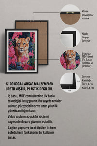 HOMEPACK Ahşap Çerçeveli Tablo Çerçeveli Poster Sanatsal Modern Duvar Dekoru TK-1079