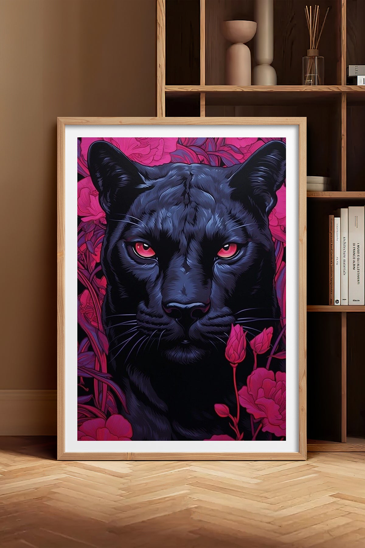 HOMEPACK Ahşap Çerçeveli Tablo Çerçeveli Poster Sanatsal Modern Duvar Dekoru TK-1081