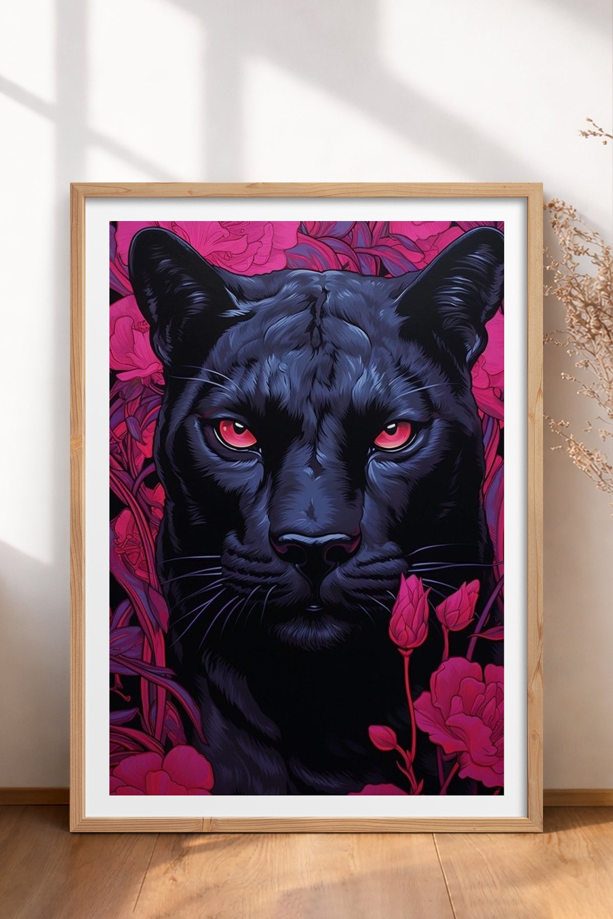 HOMEPACK Ahşap Çerçeveli Tablo Çerçeveli Poster Sanatsal Modern Duvar Dekoru TK-1081