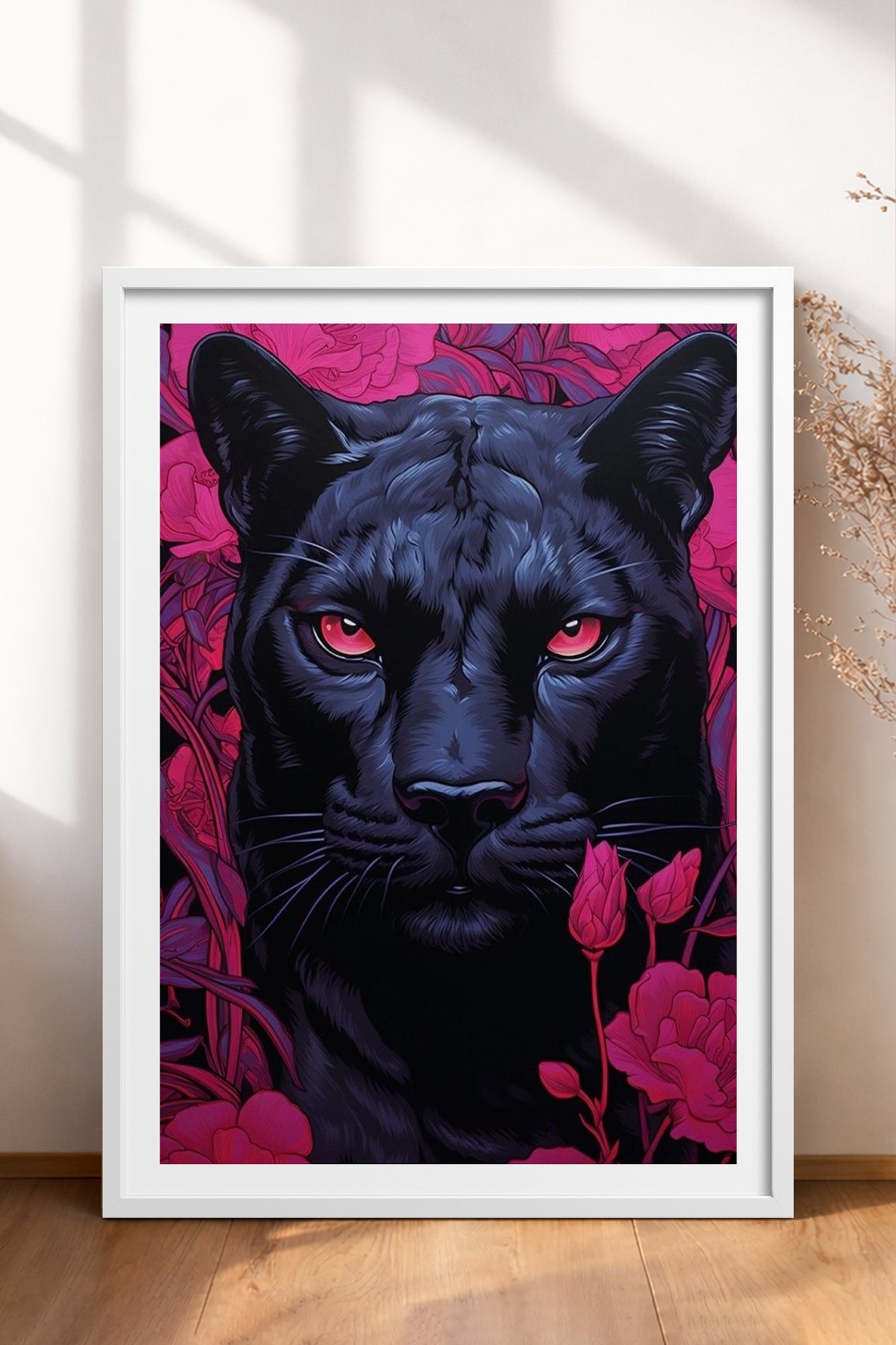 HOMEPACK Ahşap Çerçeveli Tablo Çerçeveli Poster Sanatsal Modern Duvar Dekoru TK-1081