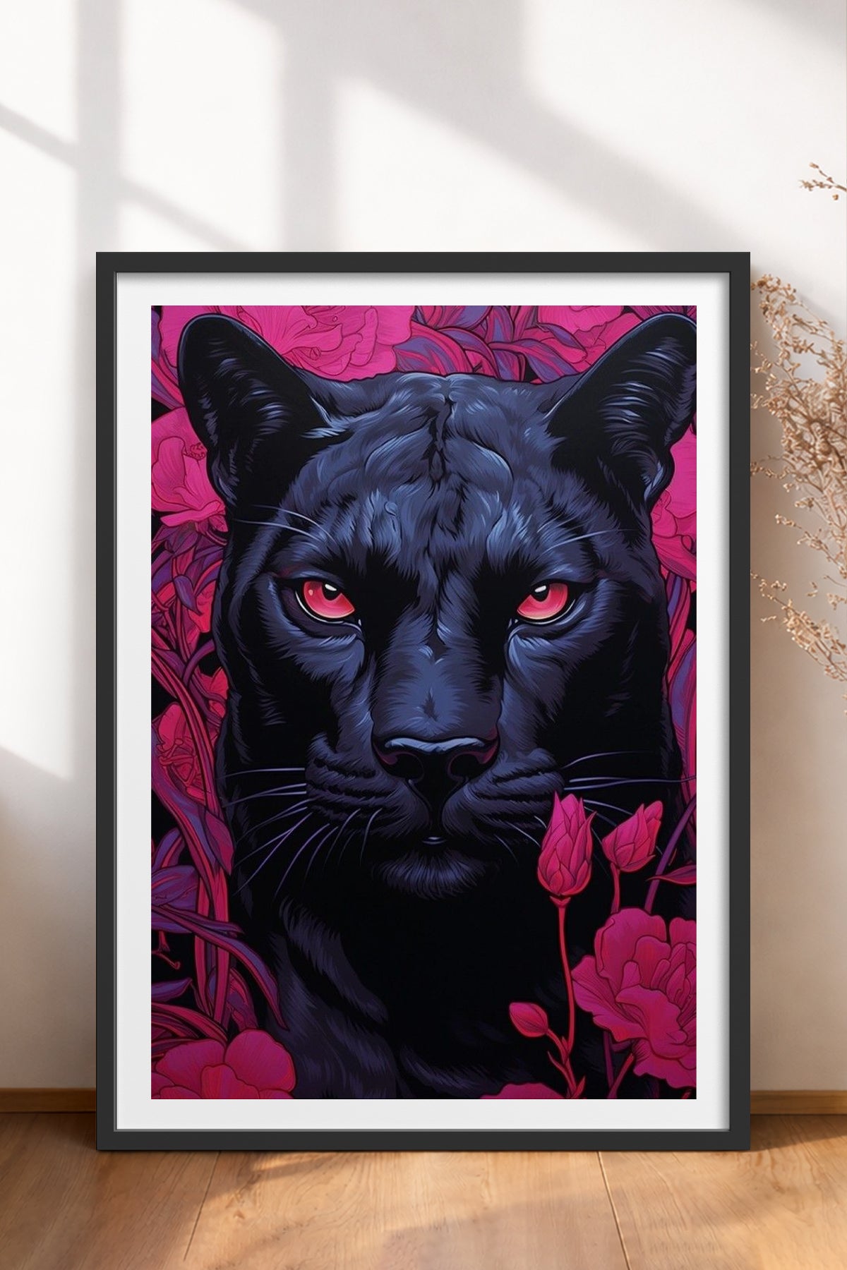 HOMEPACK Ahşap Çerçeveli Tablo Çerçeveli Poster Sanatsal Modern Duvar Dekoru TK-1081