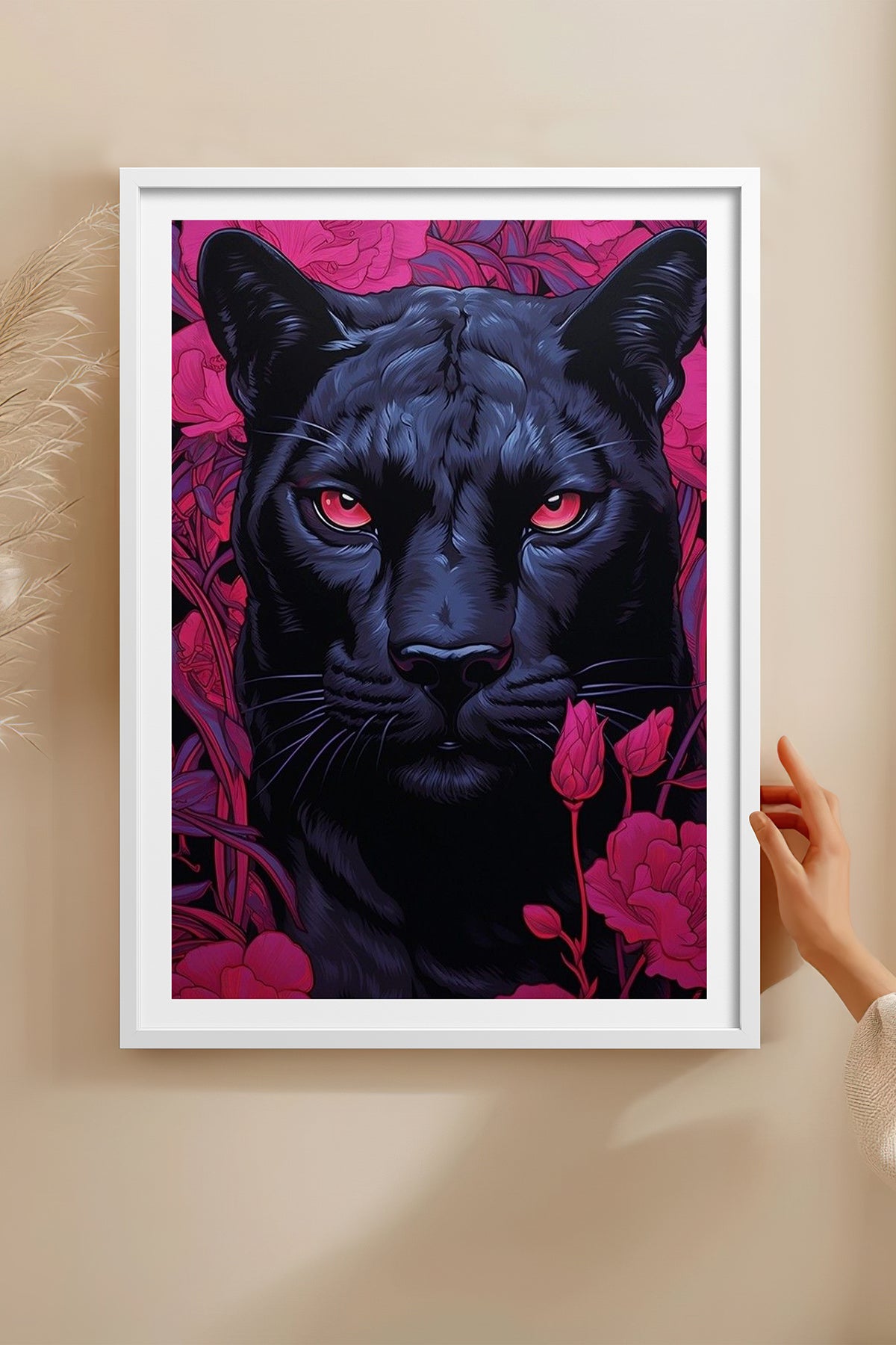 HOMEPACK Ahşap Çerçeveli Tablo Çerçeveli Poster Sanatsal Modern Duvar Dekoru TK-1081