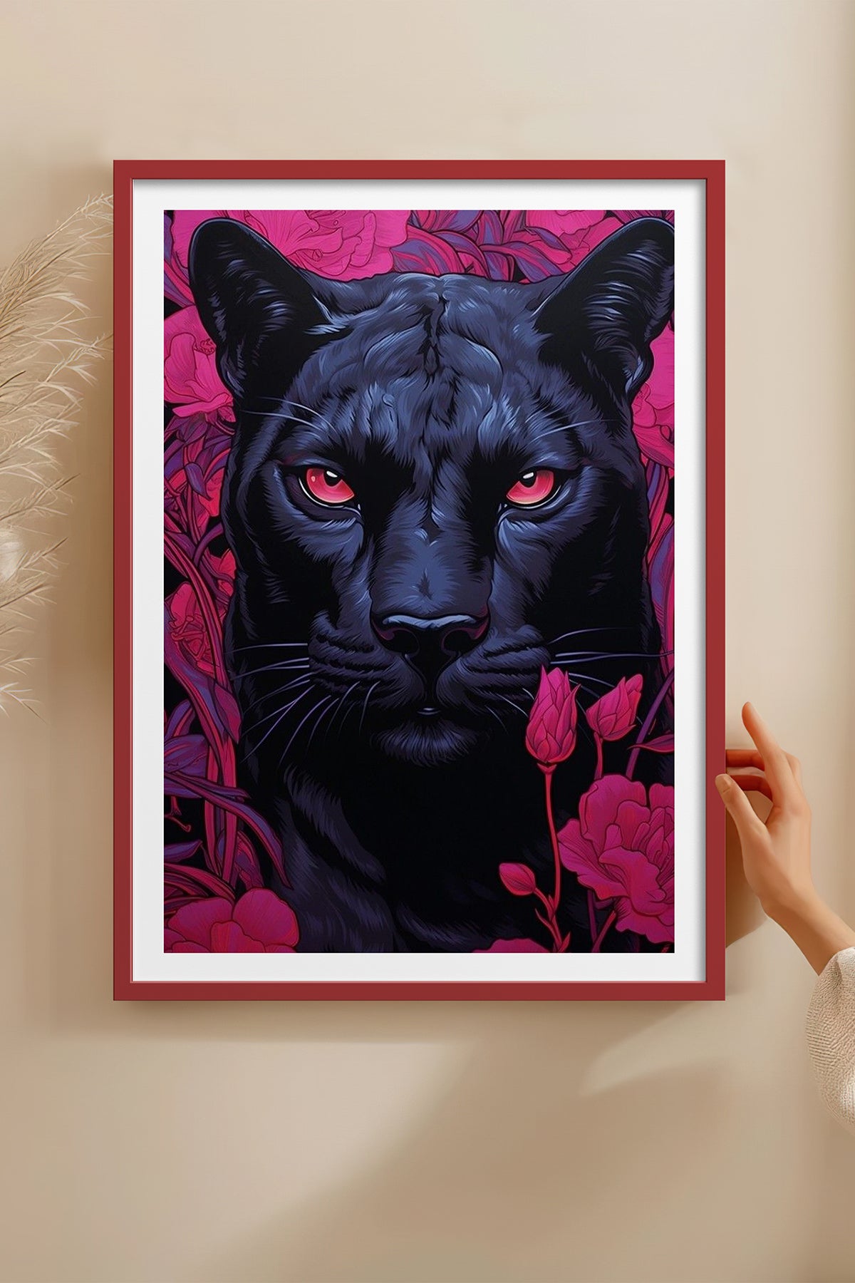 HOMEPACK Ahşap Çerçeveli Tablo Çerçeveli Poster Sanatsal Modern Duvar Dekoru TK-1081