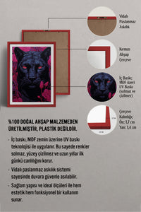 HOMEPACK Ahşap Çerçeveli Tablo Çerçeveli Poster Sanatsal Modern Duvar Dekoru TK-1081