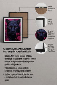 HOMEPACK Ahşap Çerçeveli Tablo Çerçeveli Poster Sanatsal Modern Duvar Dekoru TK-1081