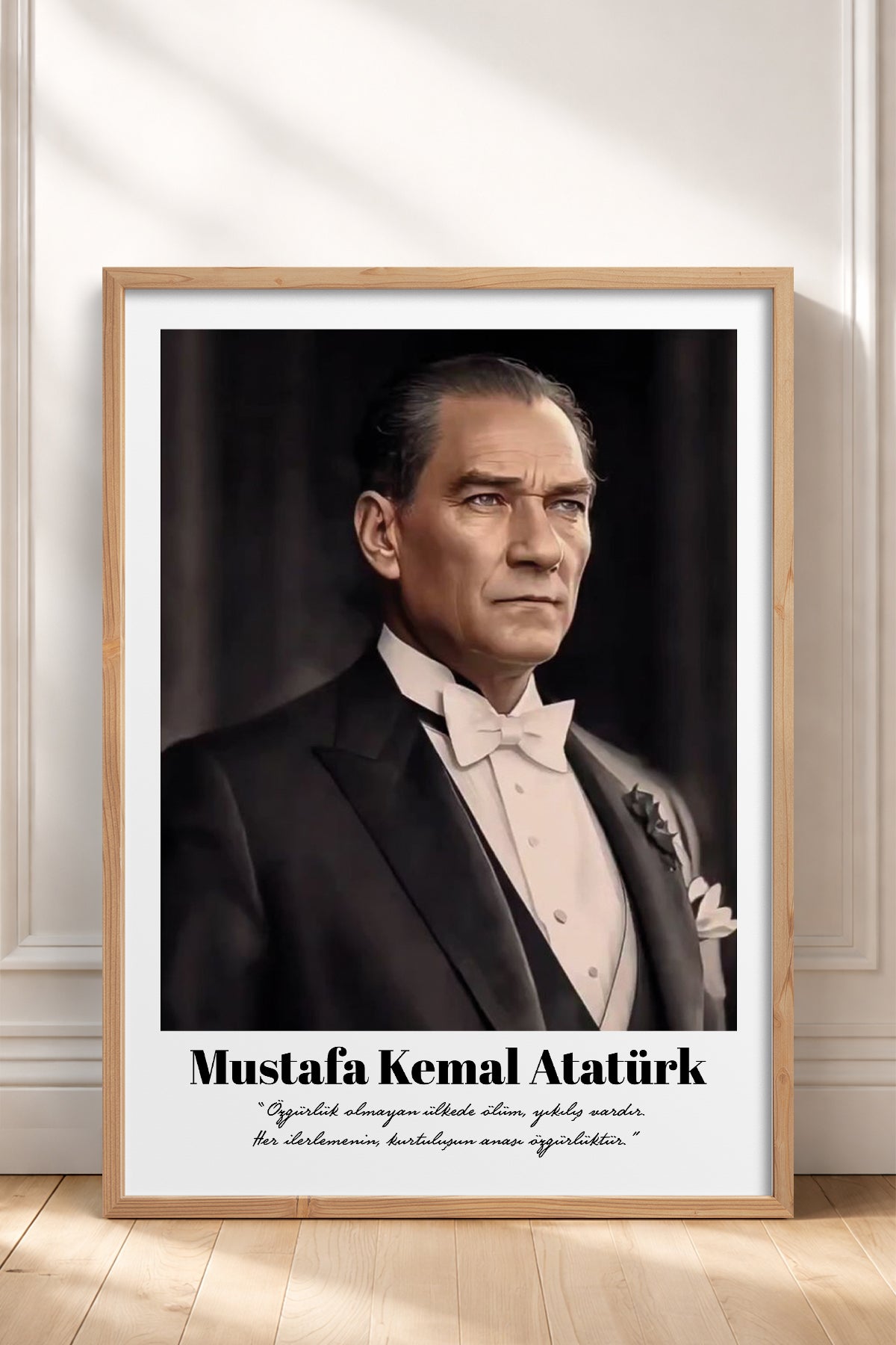 HOMEPACK Ahşap Çerçeveli Tablo Çerçeveli Poster Sanatsal Modern Duvar Dekoru TK-10813