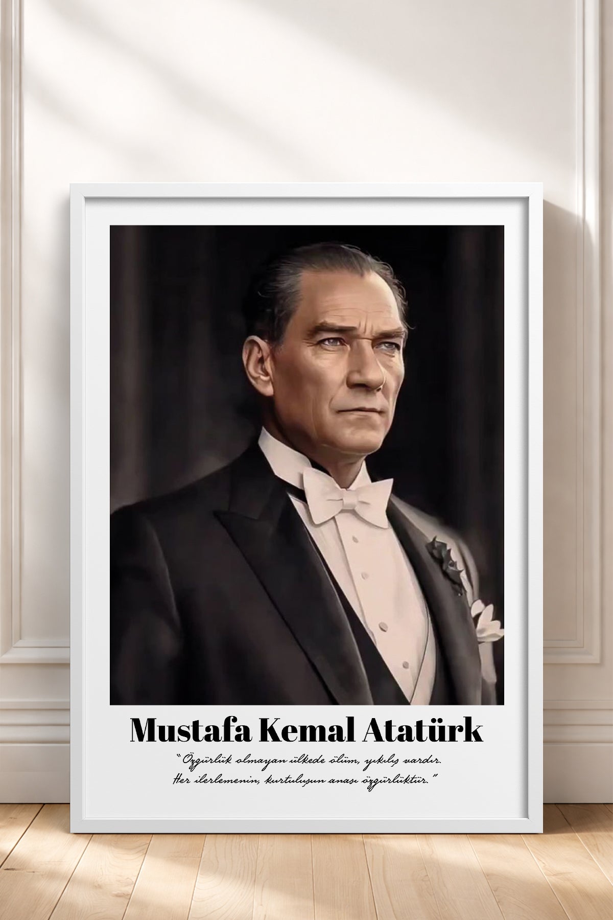 HOMEPACK Ahşap Çerçeveli Tablo Çerçeveli Poster Sanatsal Modern Duvar Dekoru TK-10813