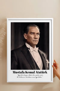 HOMEPACK Ahşap Çerçeveli Tablo Çerçeveli Poster Sanatsal Modern Duvar Dekoru TK-10813