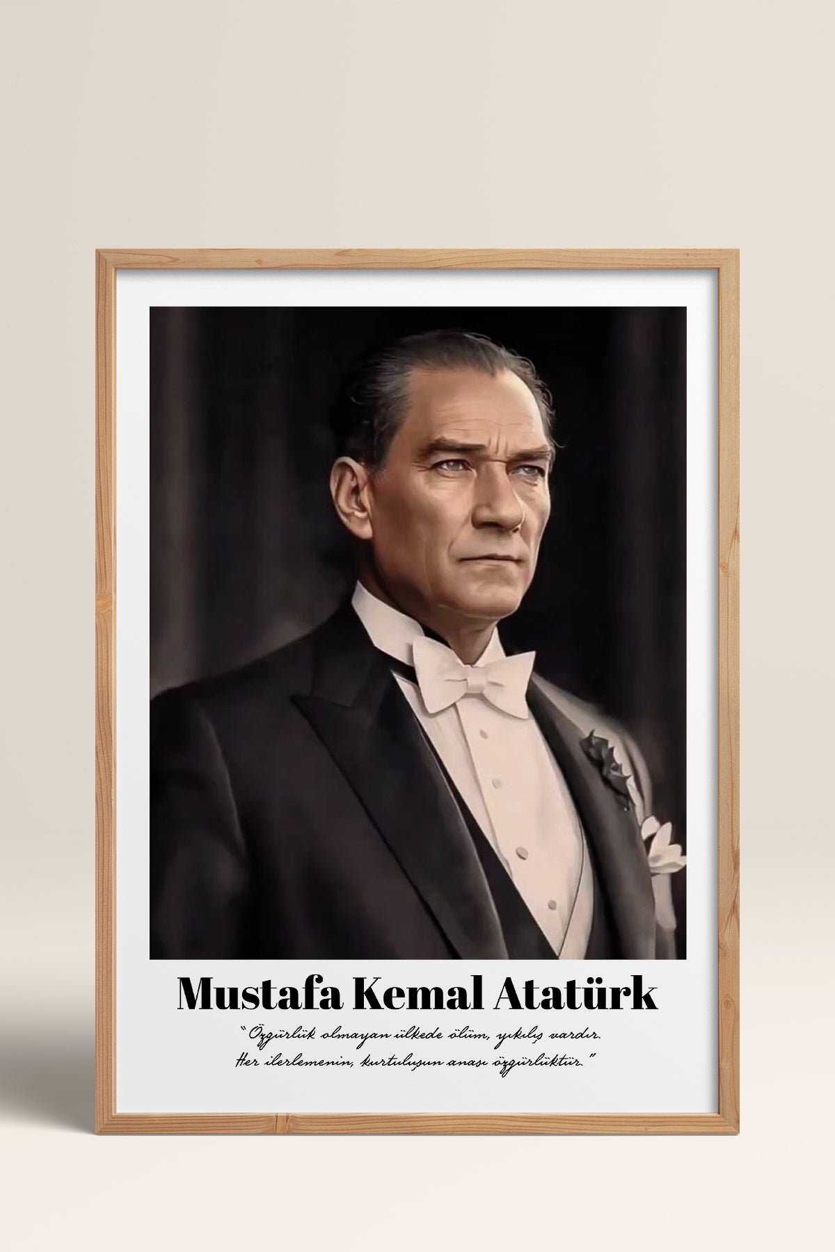 HOMEPACK Ahşap Çerçeveli Tablo Çerçeveli Poster Sanatsal Modern Duvar Dekoru TK-10813