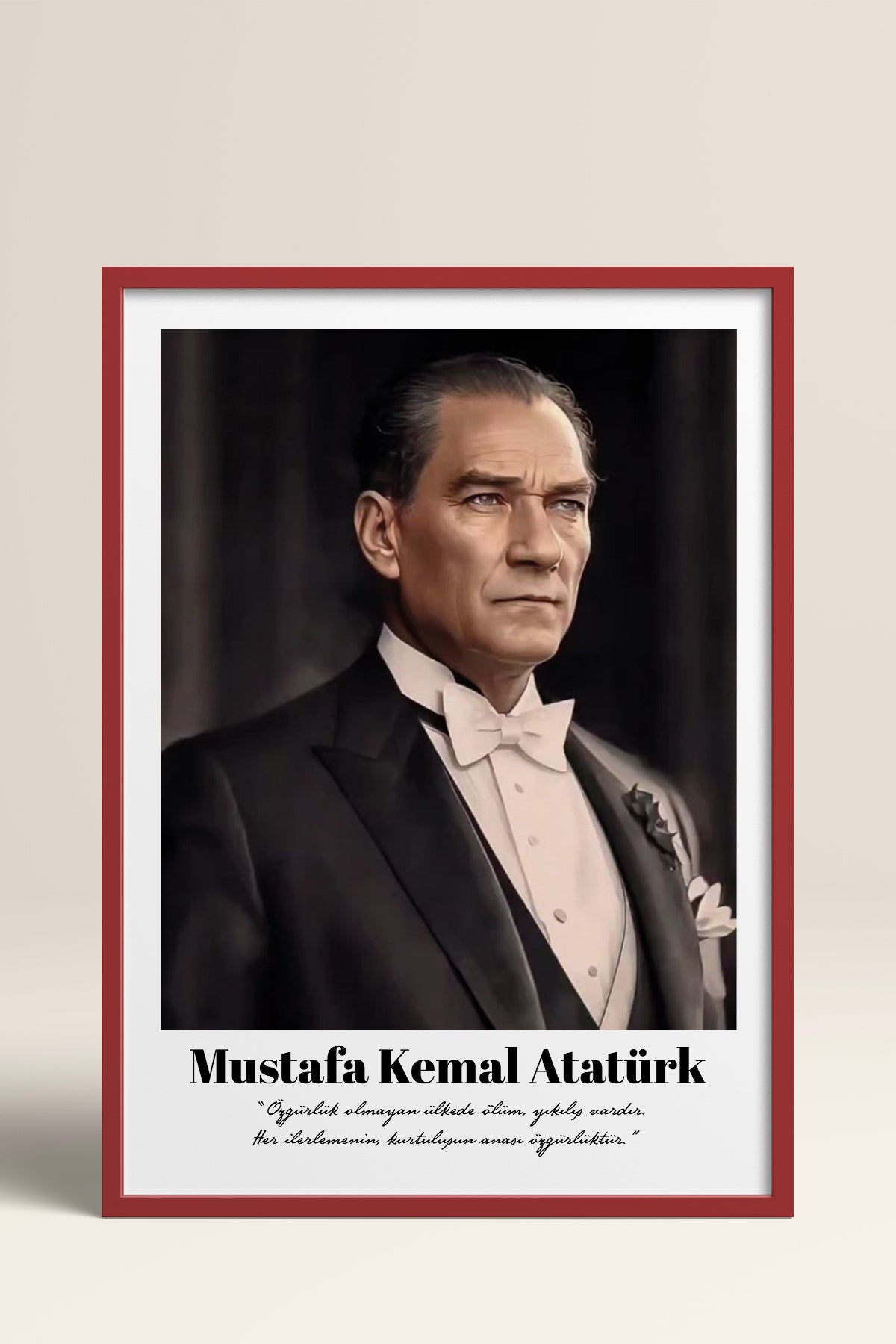 HOMEPACK Ahşap Çerçeveli Tablo Çerçeveli Poster Sanatsal Modern Duvar Dekoru TK-10813