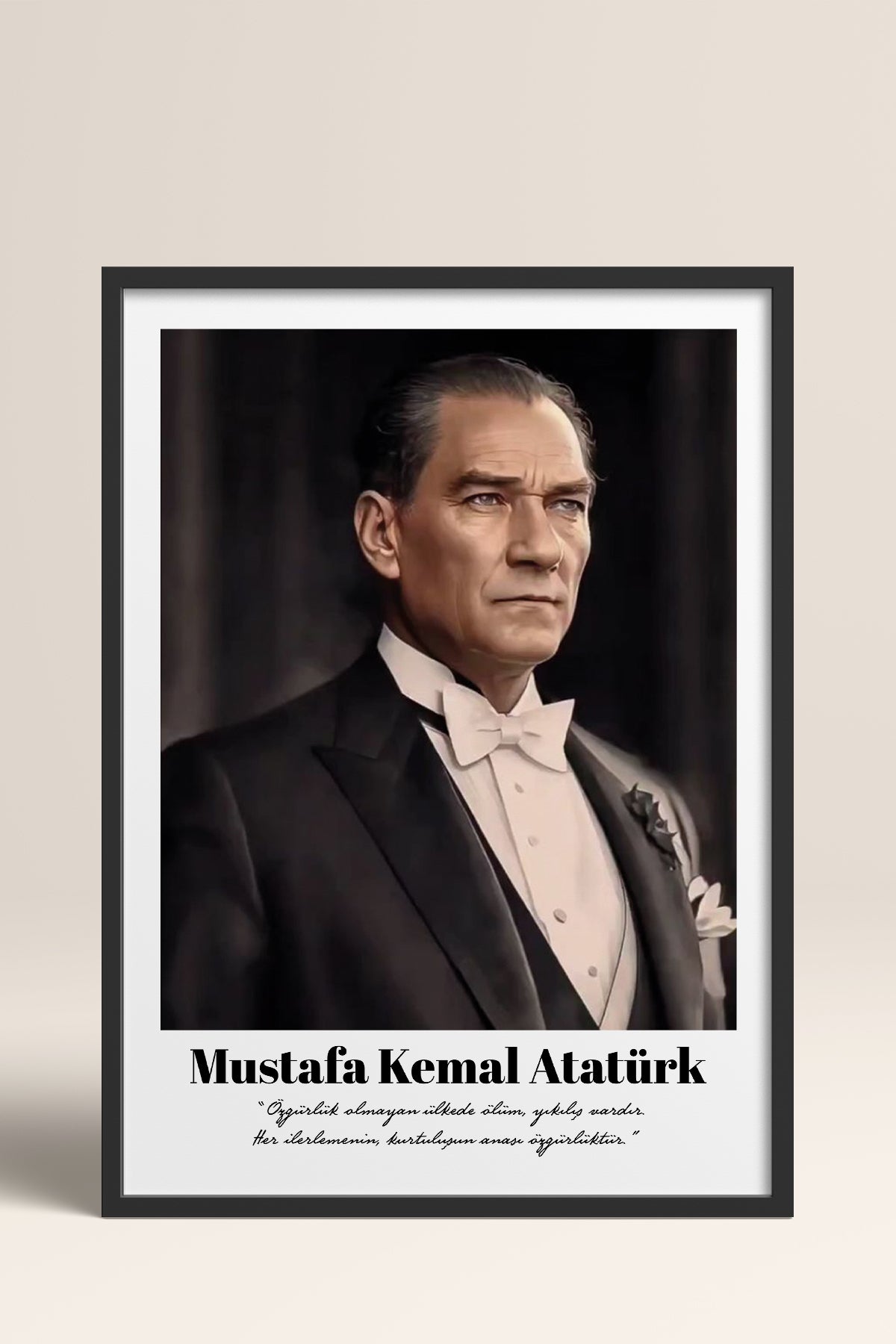 HOMEPACK Ahşap Çerçeveli Tablo Çerçeveli Poster Sanatsal Modern Duvar Dekoru TK-10813