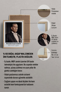 HOMEPACK Ahşap Çerçeveli Tablo Çerçeveli Poster Sanatsal Modern Duvar Dekoru TK-10813