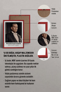 HOMEPACK Ahşap Çerçeveli Tablo Çerçeveli Poster Sanatsal Modern Duvar Dekoru TK-10813
