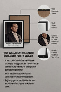 HOMEPACK Ahşap Çerçeveli Tablo Çerçeveli Poster Sanatsal Modern Duvar Dekoru TK-10813