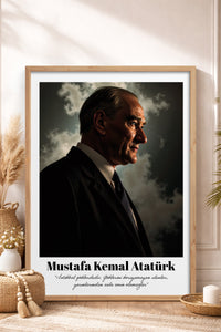 HOMEPACK Ahşap Çerçeveli Tablo Çerçeveli Poster Sanatsal Modern Duvar Dekoru TK-10815