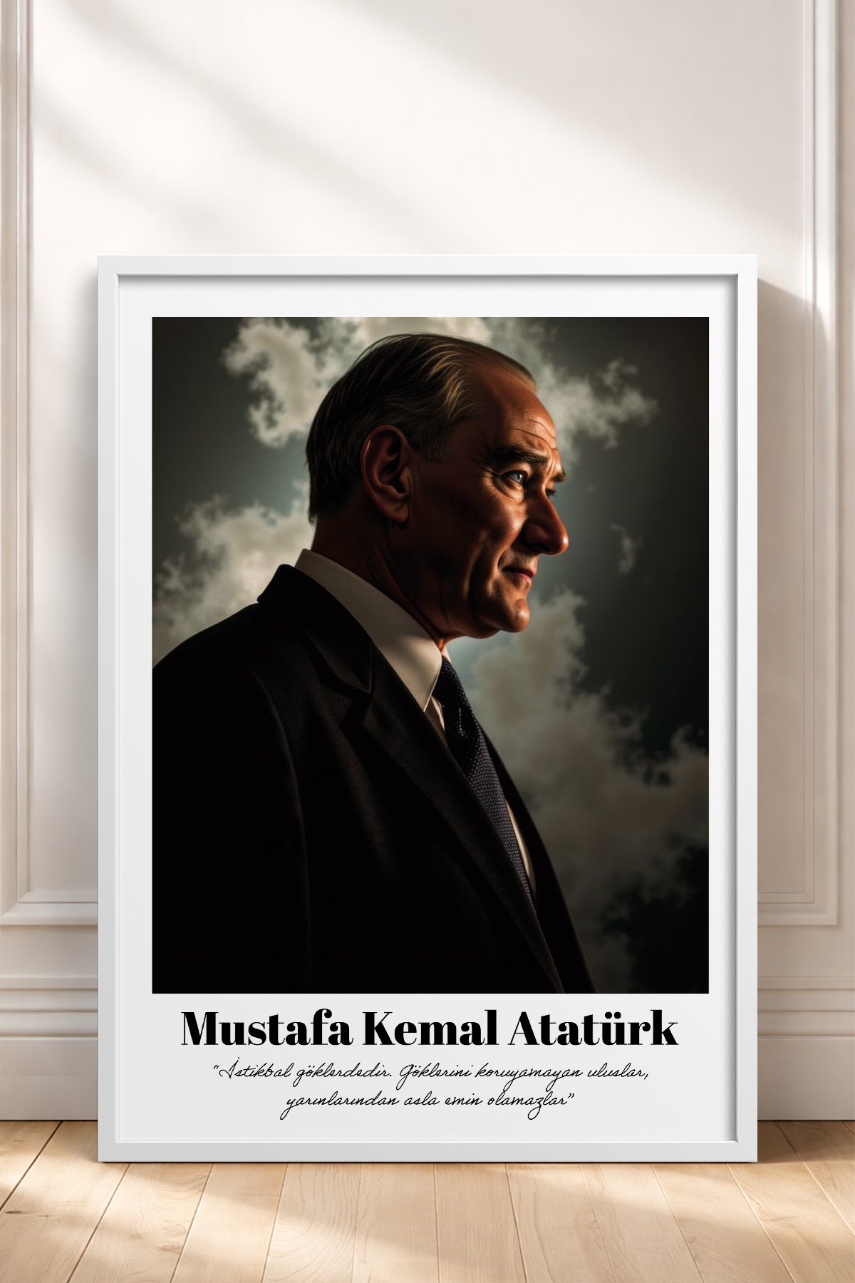 HOMEPACK Ahşap Çerçeveli Tablo Çerçeveli Poster Sanatsal Modern Duvar Dekoru TK-10815