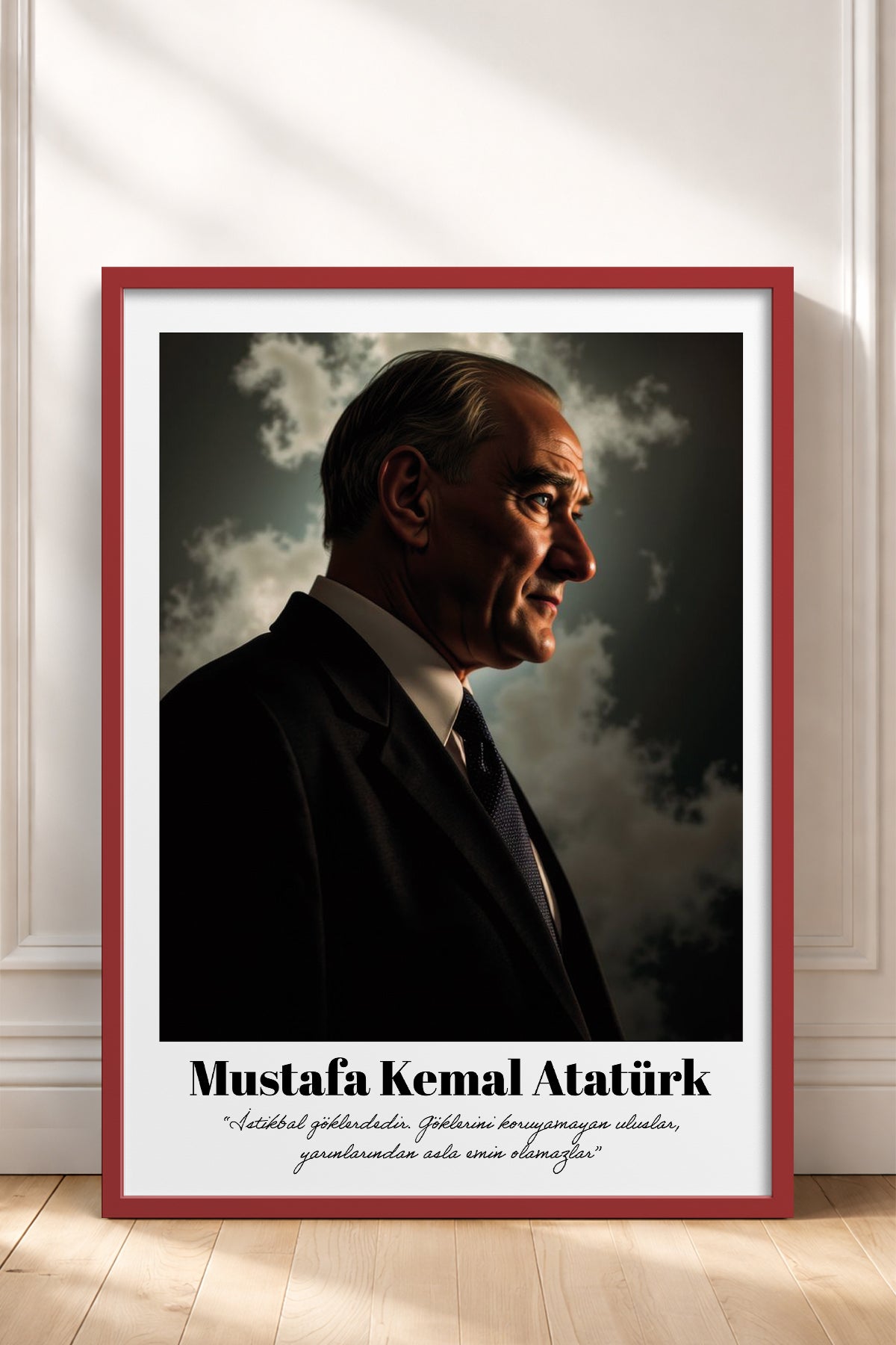 HOMEPACK Ahşap Çerçeveli Tablo Çerçeveli Poster Sanatsal Modern Duvar Dekoru TK-10815