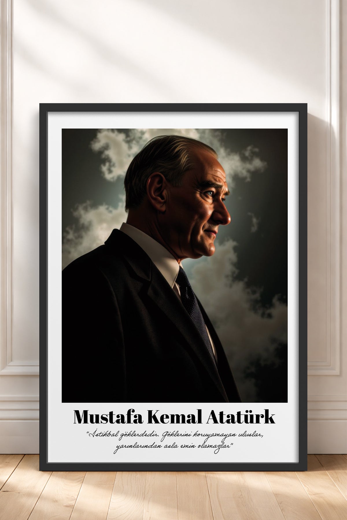 HOMEPACK Ahşap Çerçeveli Tablo Çerçeveli Poster Sanatsal Modern Duvar Dekoru TK-10815