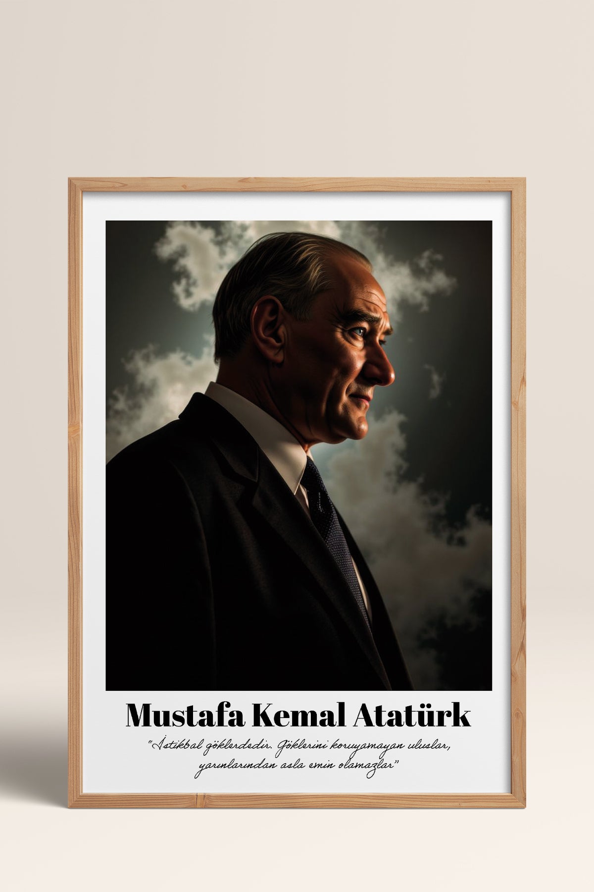 HOMEPACK Ahşap Çerçeveli Tablo Çerçeveli Poster Sanatsal Modern Duvar Dekoru TK-10815