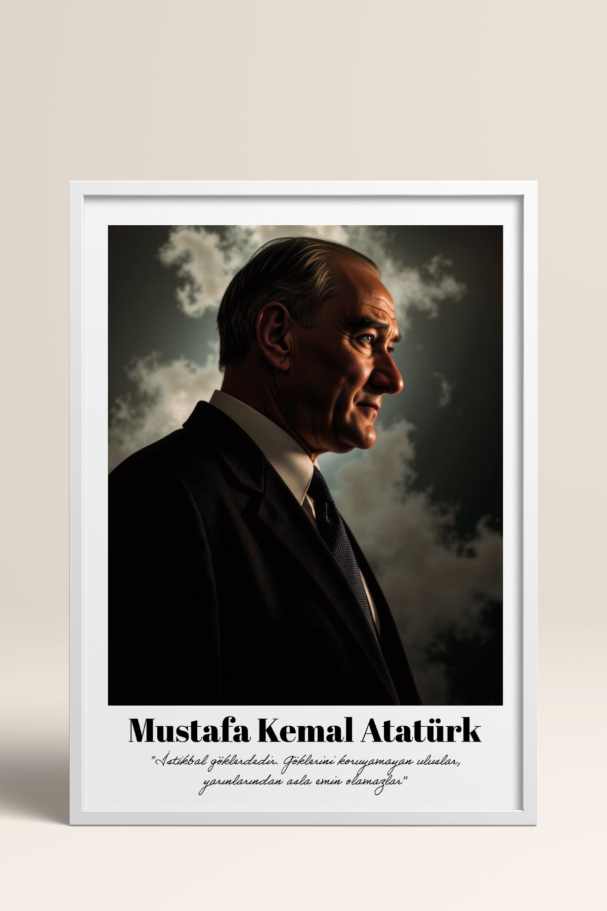 HOMEPACK Ahşap Çerçeveli Tablo Çerçeveli Poster Sanatsal Modern Duvar Dekoru TK-10815