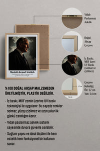 HOMEPACK Ahşap Çerçeveli Tablo Çerçeveli Poster Sanatsal Modern Duvar Dekoru TK-10815