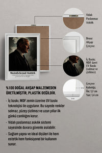 HOMEPACK Ahşap Çerçeveli Tablo Çerçeveli Poster Sanatsal Modern Duvar Dekoru TK-10815