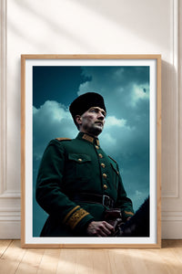 HOMEPACK Ahşap Çerçeveli Tablo Çerçeveli Poster Sanatsal Modern Duvar Dekoru TK-10816
