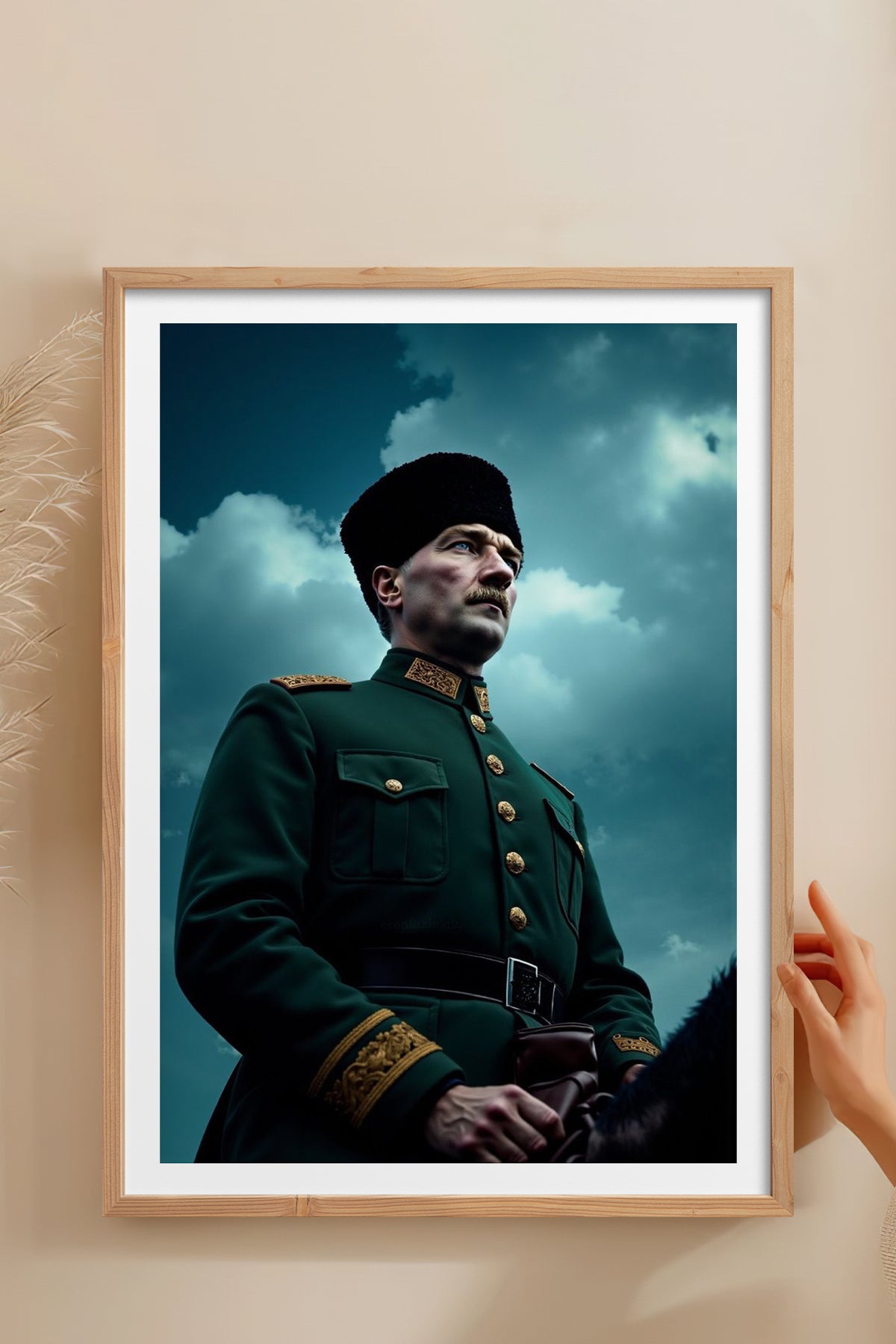 HOMEPACK Ahşap Çerçeveli Tablo Çerçeveli Poster Sanatsal Modern Duvar Dekoru TK-10816