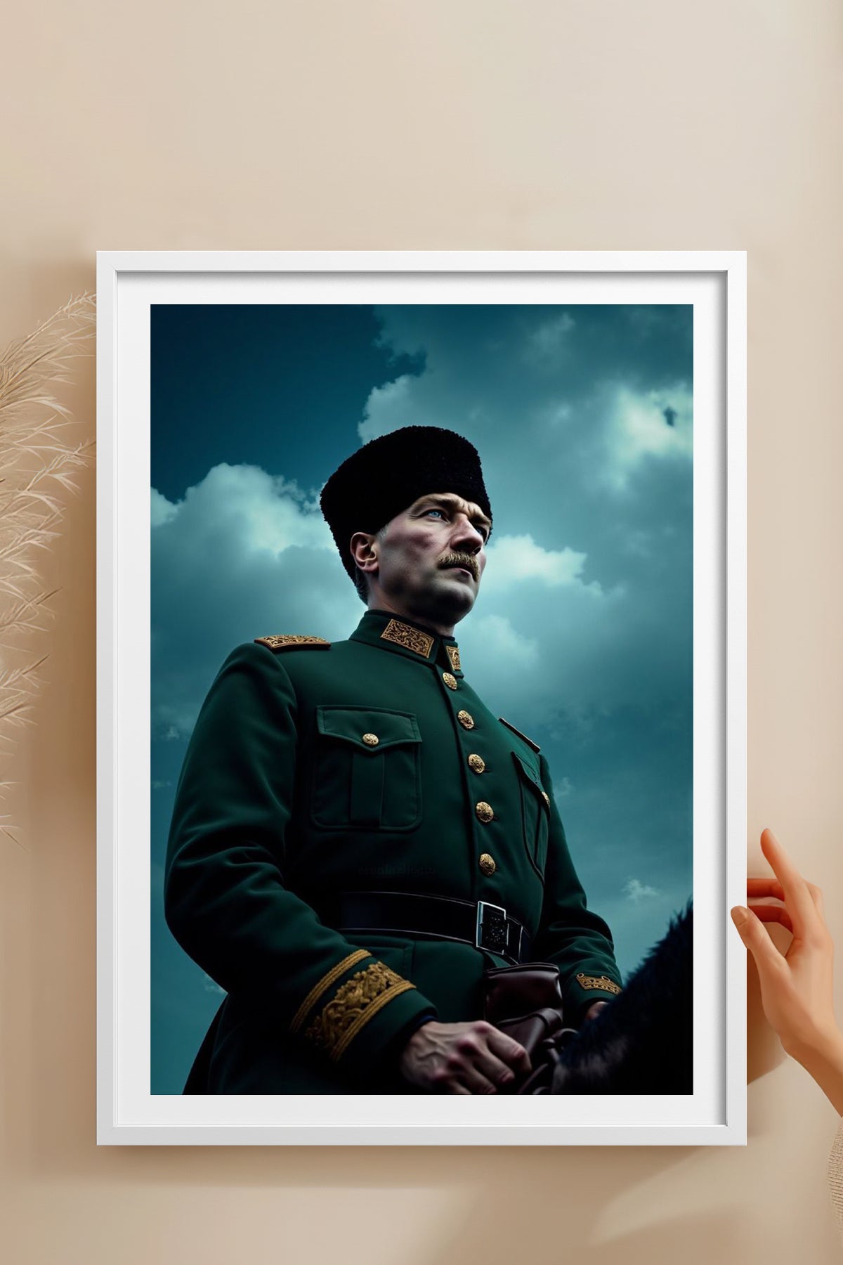HOMEPACK Ahşap Çerçeveli Tablo Çerçeveli Poster Sanatsal Modern Duvar Dekoru TK-10816
