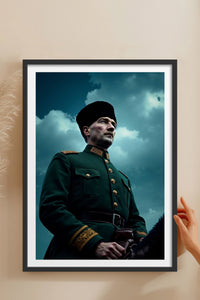 HOMEPACK Ahşap Çerçeveli Tablo Çerçeveli Poster Sanatsal Modern Duvar Dekoru TK-10816