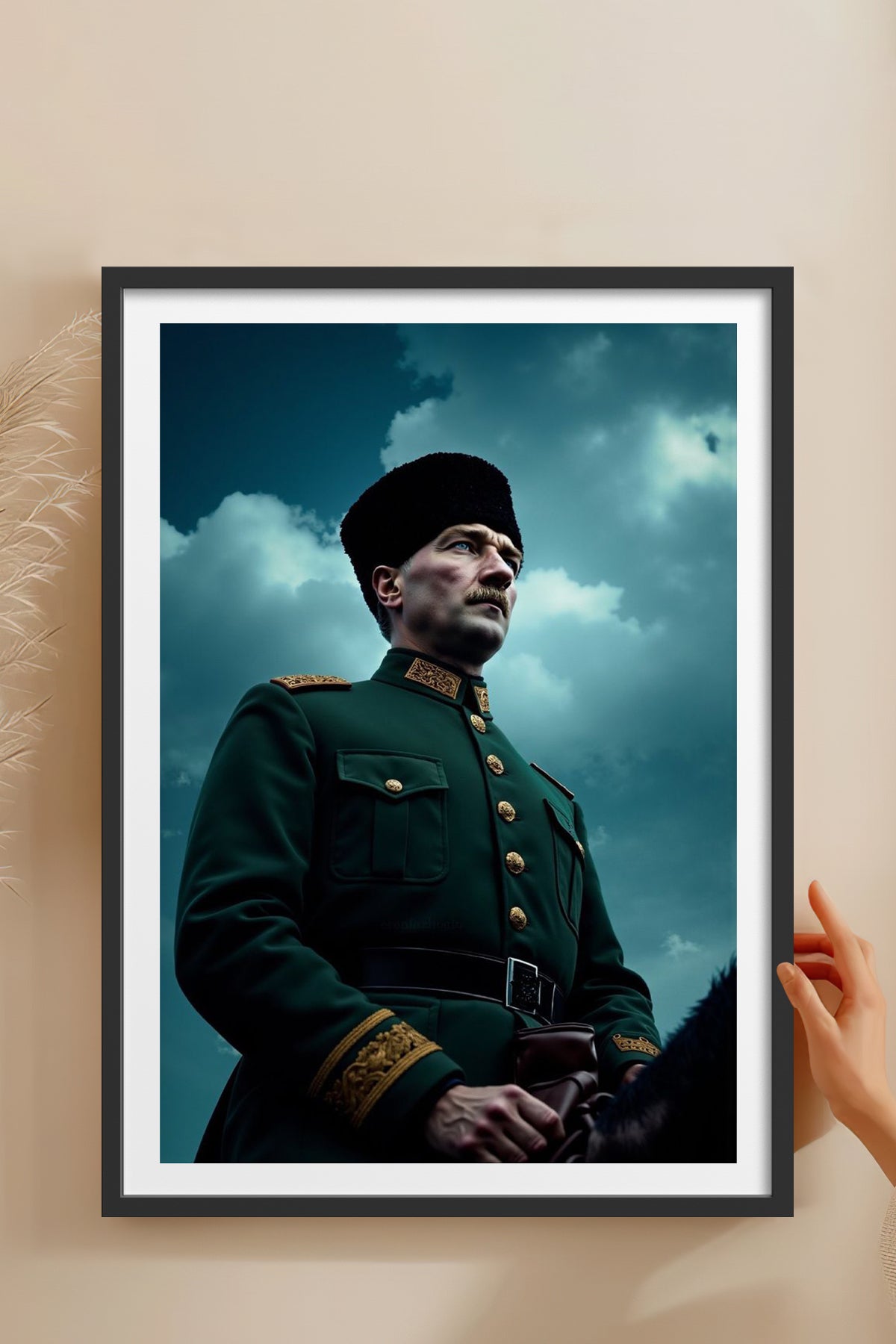 HOMEPACK Ahşap Çerçeveli Tablo Çerçeveli Poster Sanatsal Modern Duvar Dekoru TK-10816