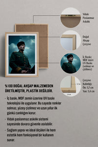 HOMEPACK Ahşap Çerçeveli Tablo Çerçeveli Poster Sanatsal Modern Duvar Dekoru TK-10816