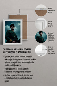 HOMEPACK Ahşap Çerçeveli Tablo Çerçeveli Poster Sanatsal Modern Duvar Dekoru TK-10816